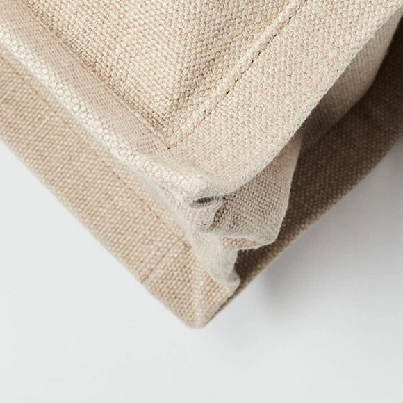 Yves Saint Laurent Natural Linen And Leather Rive Gauche Tote Bag - Picture 9 of 9